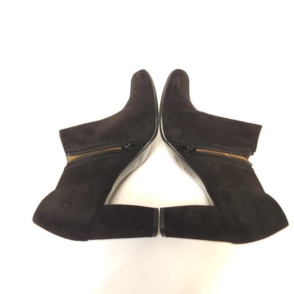 Aerosoles Black Heels Size 8.5 Effortless Shooties Gold Buckle - Picture 8 of 16